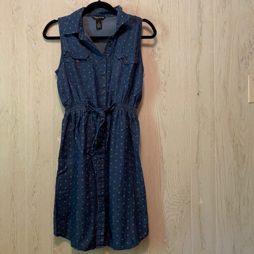 Button Up Blue Jean Dress
